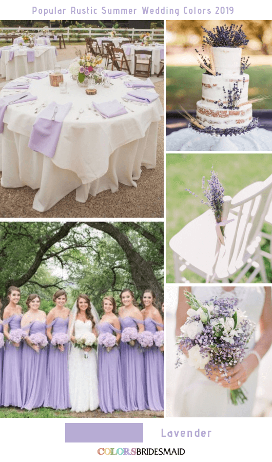 8 Popular Rustic Summer Wedding Color Ideas for 2019 - Lavender